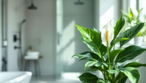 Einblatt im Bad: Kann die Friedenslilie wirklich Luftfeuchtigkeit senken und Schimmel vorbeugen