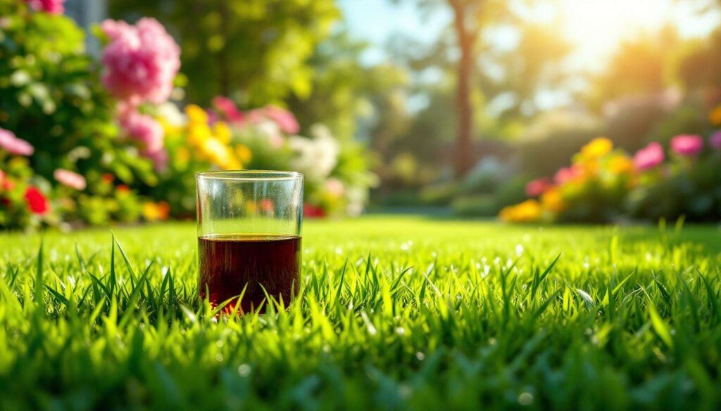 Stellen Sie die grüne Farbe Ihres Rasens mit einer Zutat wieder her, die Sie täglich konsumieren