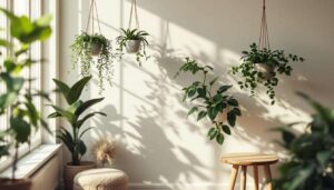 Hängende Zimmerpflanzen in der Galerie (pflegeleicht)